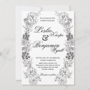 Convites Dahlia Wreath