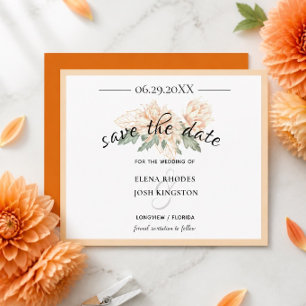 Convites Dahlias - Marmalade Wedding Save the Date Card