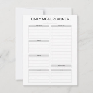 Convites Daily Meal Planner | Simple Minimalistic Clean