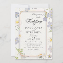Convites Daisies and wildflowers floral Wedding Invitation