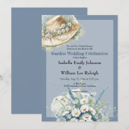 Convites Daisies & Blue Denim Casamento Russo