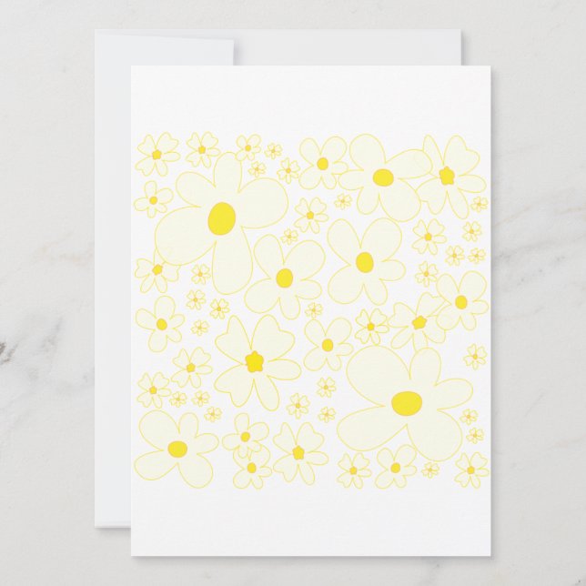 Convites Daisies Retro PixDezinesFoto/Bat Mitzvah (Verso)