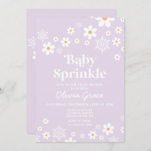 Convites Daisy and Snowflake Retro Baby Sprinkle