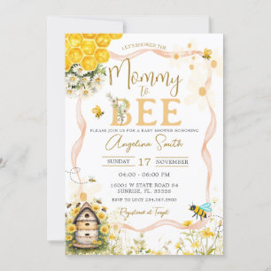 Convites Daisy Bee Garden Chá de fraldas Mamãe To Bee