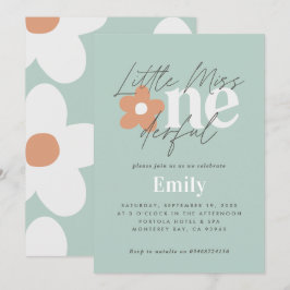 Convites Daisy Boho retro turquoise laranja