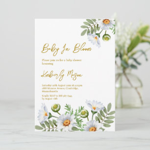 Convites Daisy Chã de Bebê Baby em Flor