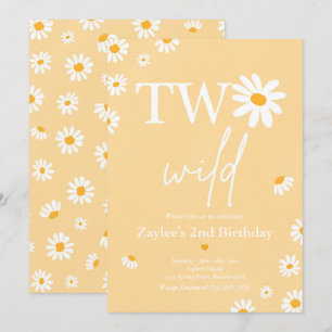 Convites Daisy Festa de aniversário Bohmian Dois segundo a