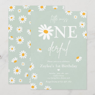 Convites Daisy Festa de aniversário Bohmian Little Miss On