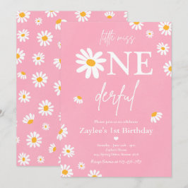 Convites Daisy Festa de aniversário Bohmian Little Miss One