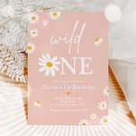 Convites Daisy Festa de aniversário Bohmian Wild One primei<br><div class="desc">Festa de aniversário de margarida Bohmian Wild One primeiro aniversario Invitation Todos os designs são © PIXEL PERFECTION PARTY LTD</div>
