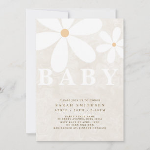 Convites Daisy Garden Baby Gender Neutral Modelo