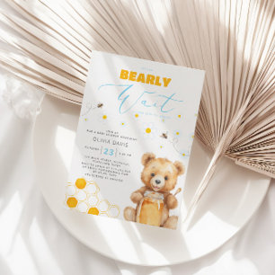 Convites Daisy, Honey & Baby Bear Chá de fraldas