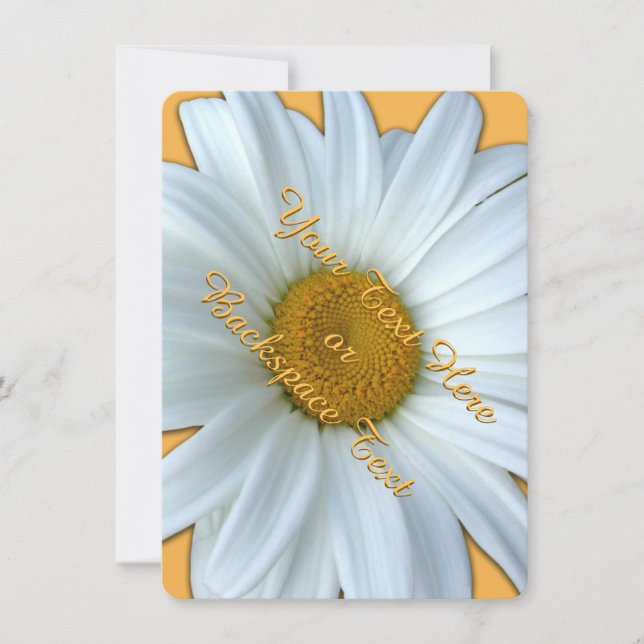Convites Daisy Invices Personalizado Daisy RSVP Card (Frente)