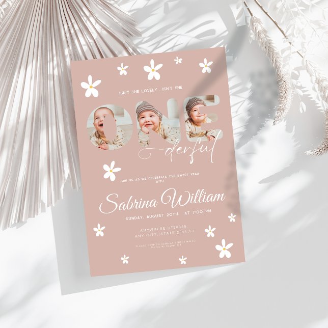 Convites Daisy não é uma foto maravilhosa do primeiro anive (Criador carregado)