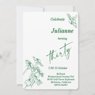 Convites Daisy Photo Third Deth Festa de aniversário