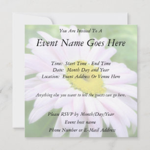 Convites Daisy Pintado Rosa Pálido