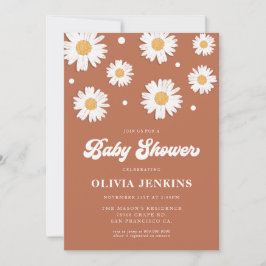 Convites Daisy Retro Baby Shower