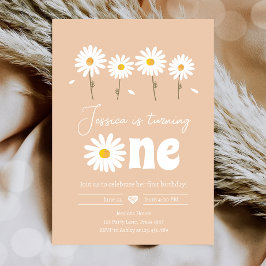 Convites Daisy Retro Boho Party Sand Girl Primeiro Aniversá