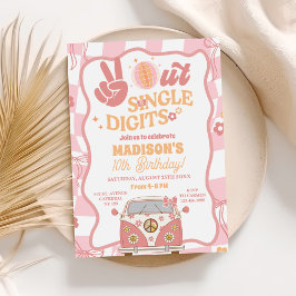 Convites Daisy & Retro Van Pastel Groovy Festa de aniversár