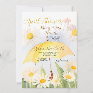 Convites Daisy Umbrella Abril Chás Trazem Maio Flores