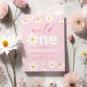 Convites Daisy Wild Um Primeiro Aniversário