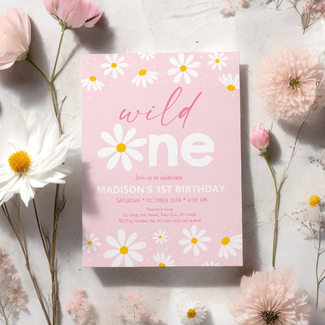 Convites Daisy Wild Um Primeiro Aniversário (Criador carregado)
