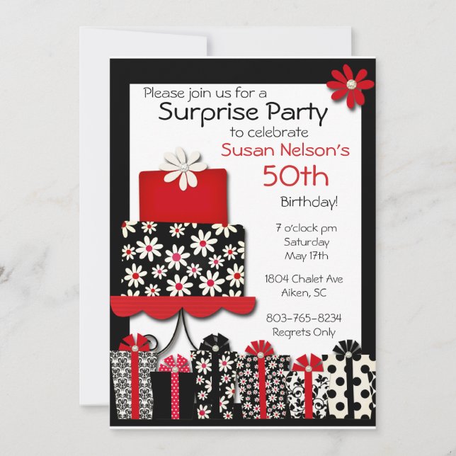 Convites Daisys e Diamantes (Frente)