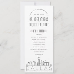Convites Dallas Programa de Casamento por Deco Moderno