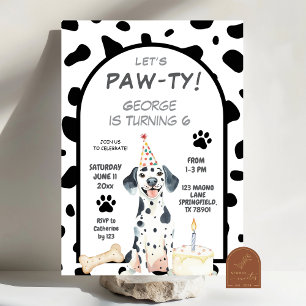 Convites Dalmation Vamos Paw-ty Birthday