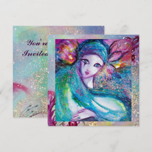 Convites DAMA MÁSCARA AZUL Festa de Mascarada Veneziana Ele