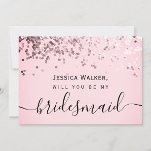 Convites Damas de honra com brilho estético simples e elega