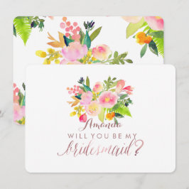 Convites Damas de honra PixDezines / Floral / Aquarela / Pr
