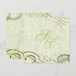 Convites Damasceno de Marfim, movimentos ondulantes + espir