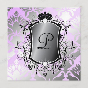 Convites Damasco 40 fabulosos do Lilac do La do La de 311