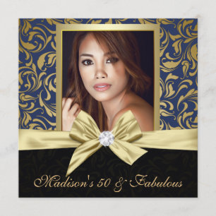 Convites Damasco de ouro 50 e Fabuloso  50.o aniversário
