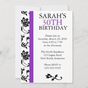Convites Damask Birthday
