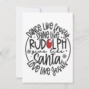 Convites Dança como Frosty Brilhe como Rudolph Natal