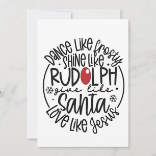 Convites Dança Como Um Brilho Sorrente como o Natal Rudolph