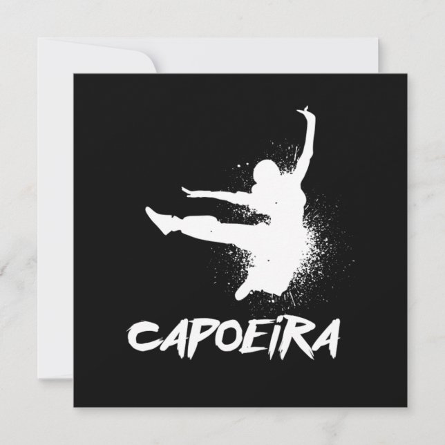 Convites Dança da Capoeira brasileira luta contra o Present (Frente)