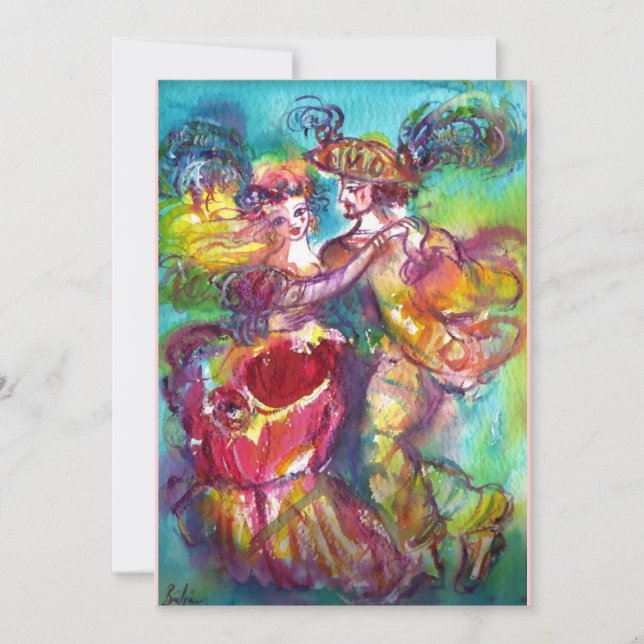 Convites DANÇA DE CARNIVAL, Festa de Mardi Gras, vibrante r (Frente)