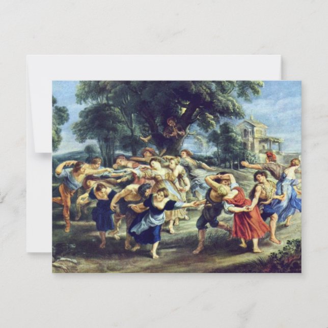 Convites Dança do celeiro por Rubens Peter Paul (a melhor (Frente)