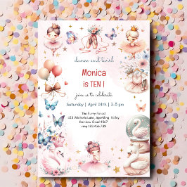 Convites Dança e balé de bailarina giratória