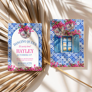 Convites Dançando Rainha Mediterrânica Aniversário