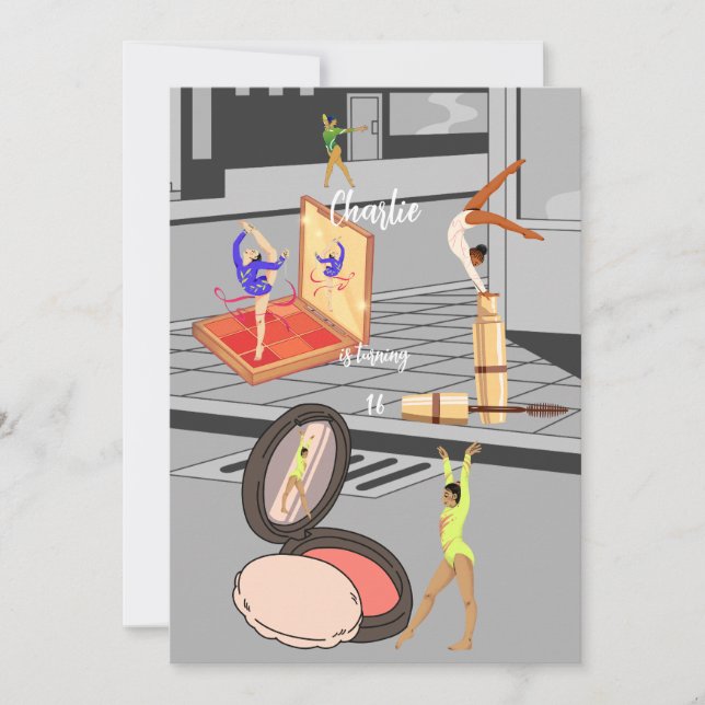 Convites Dançar num aniversário de Dusting Blush (Frente)