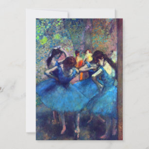 Convites Dançarinas em Azul por Edgar Degas, Arte de Balé A