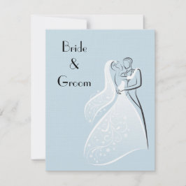 Convites Dançarinos retros azuis do casamento