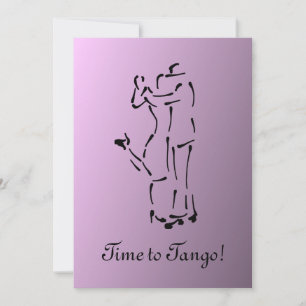 Convites Dançarinos Tango com Slogan Personalizável