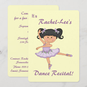 Convites Dance Considerando-Ballerina