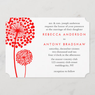 Convites Dandelion deseja casamento