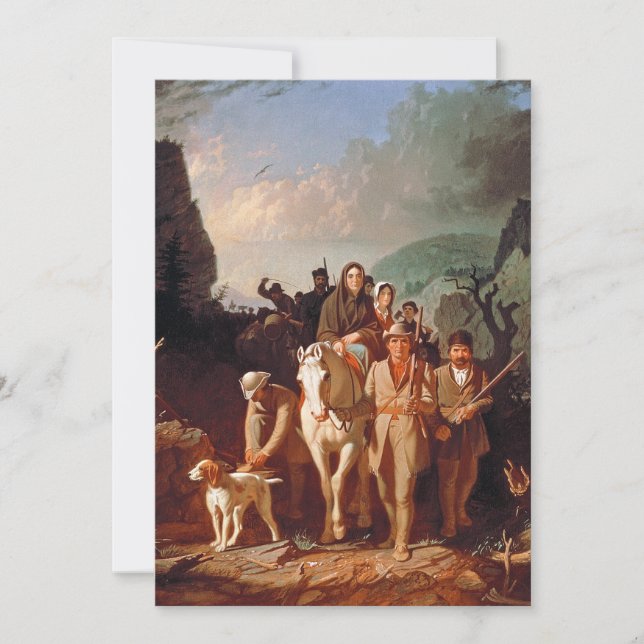 Convites Daniel Boone escoltando colonos  (Frente)